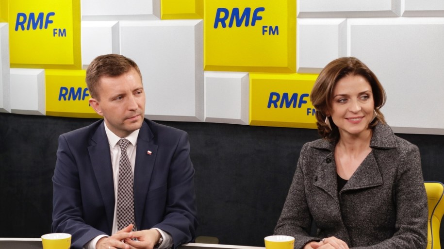 Joanna Mucha z Platformy Obywatelskiej i Łukasz Schreiber z Prawa i Sprawiedliwości /Karolina Bereza /RMF24