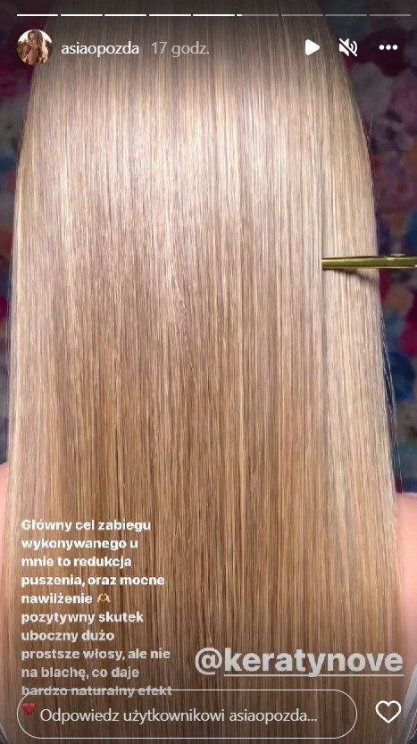 Joanna Opozda może się poszczycić bajecznie lśniącymi włosami /www.instagram.com/asiaopozda/ /Instagram