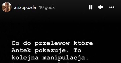 Joanna Opozda odpowiada mężowi na Instagramie. /instagram.com/asiaopozda/ /Instagram