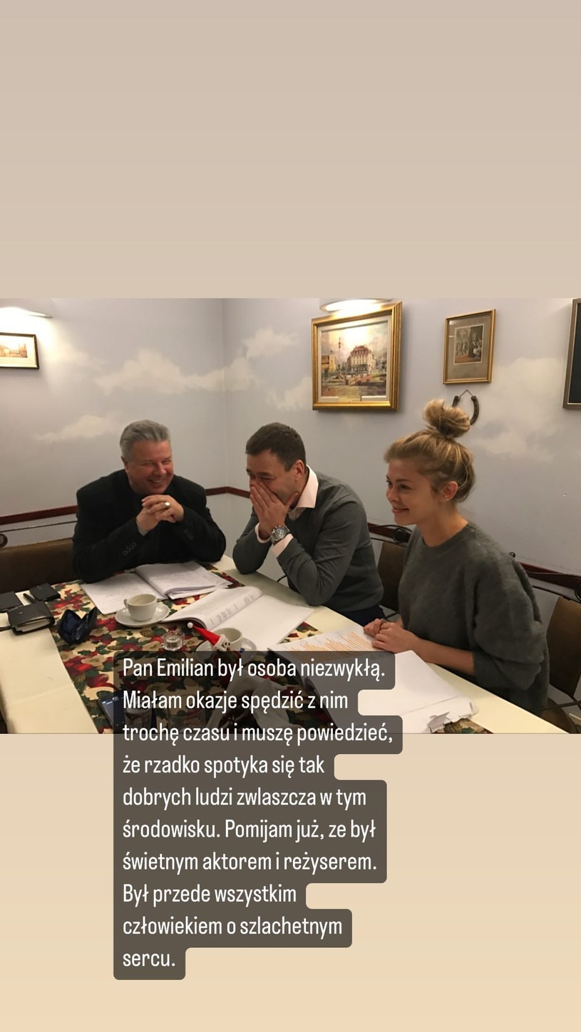 Joanna Opozda wspomina Emiliana Kamińskiego /Instagram/ Joanna Opozda /Instagram