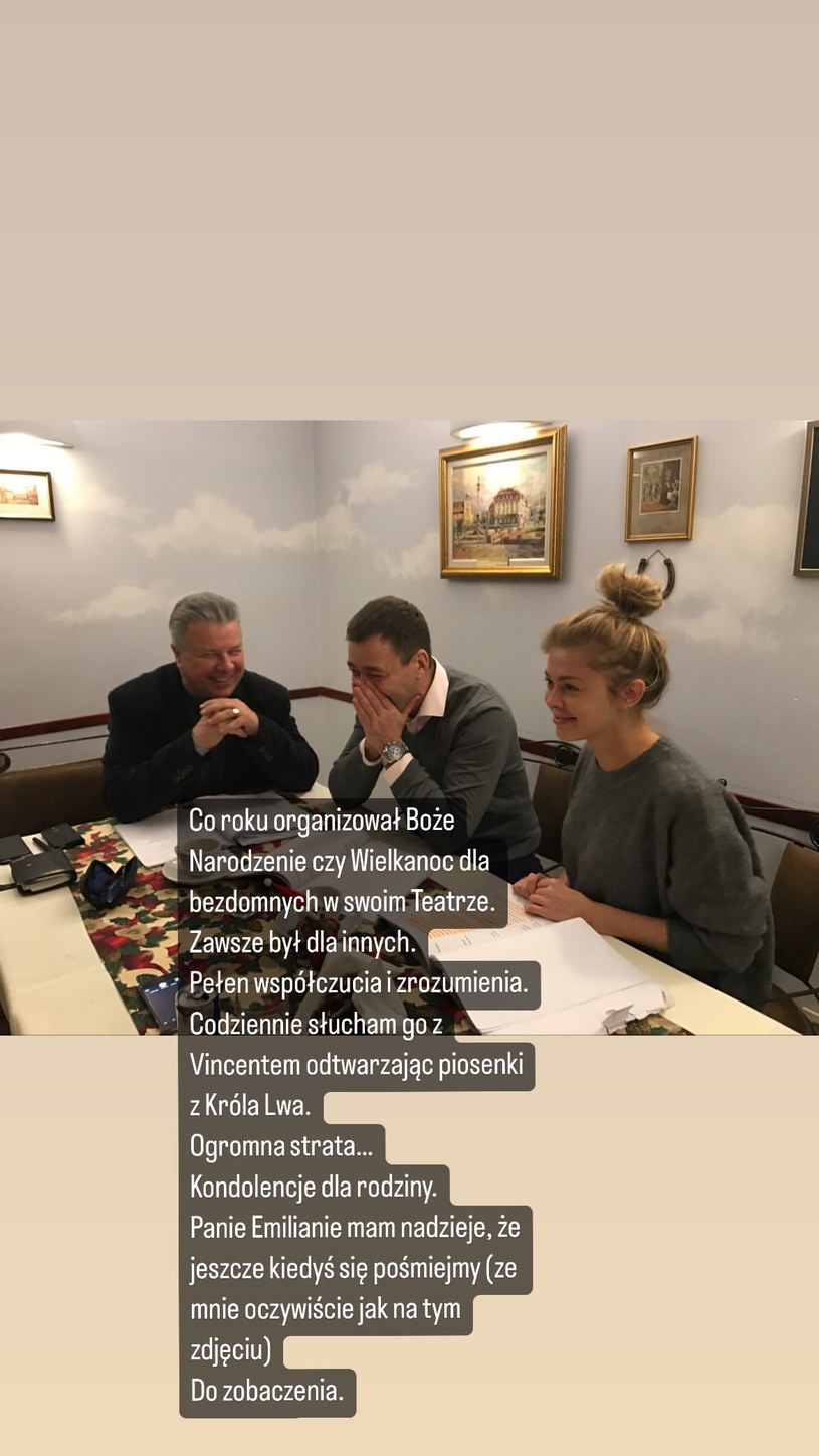 Joanna Opozda wspomina Emiliana Kamińskiego /Instagram/ Joanna Opozda /Instagram