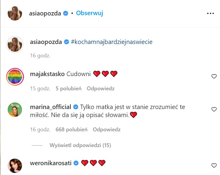Joanna Opozda: www.instagram.com/asiaopozda/ /Instagram /Instagram