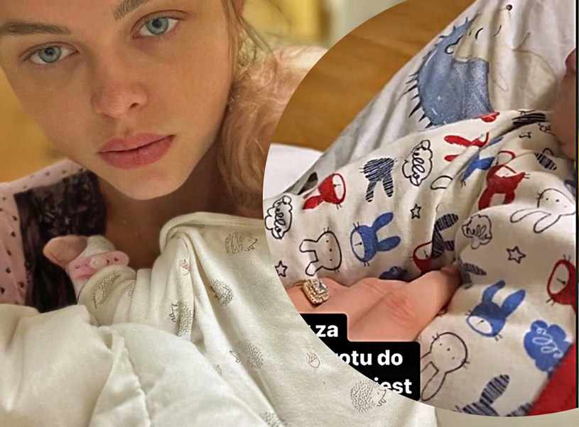 Joanna Opozda z synkiem w szpitalu /Instagram