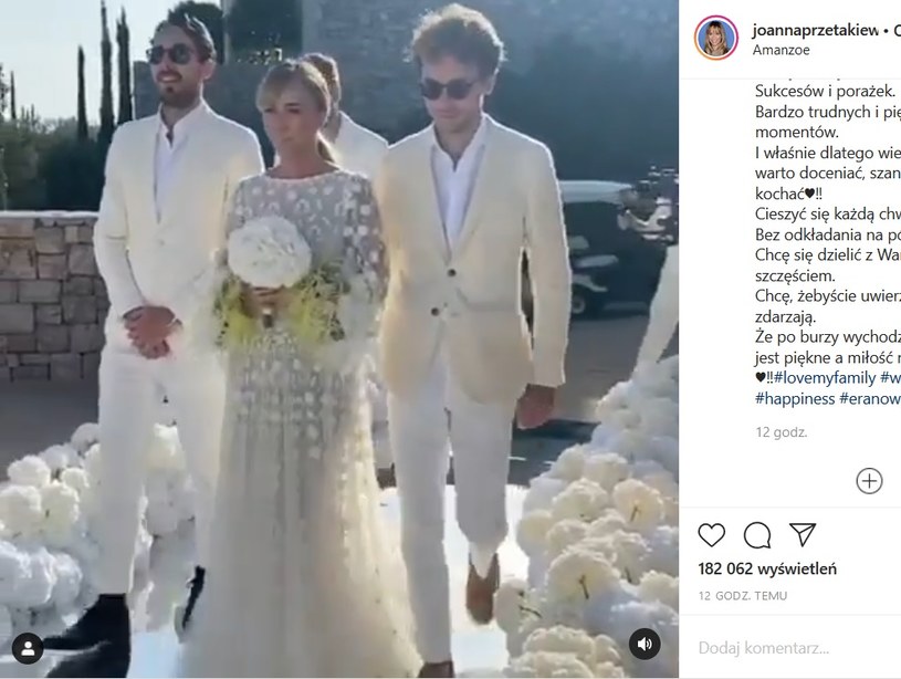 Joanna Przetakiewicz w dniu ślubu /Instagram