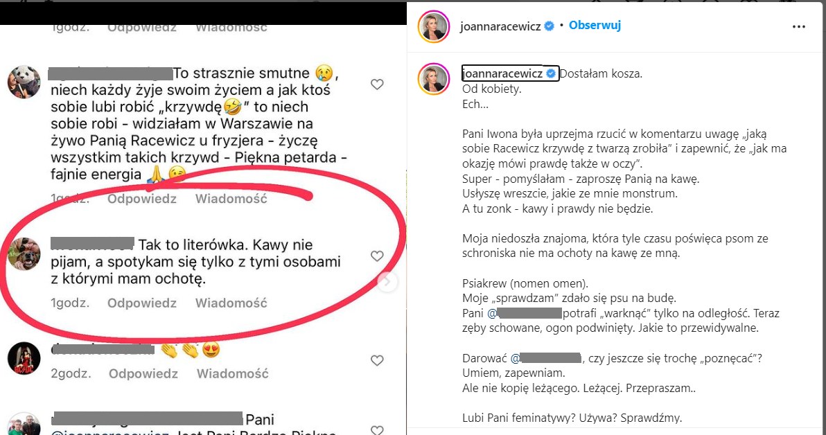 Joanna Racewicz kontra hejterzy /www.instagram.com/joannaracewicz /Instagram