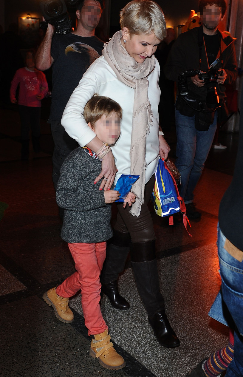 Joanna Racewicz z synem /Andras Szilagyi /MWMedia