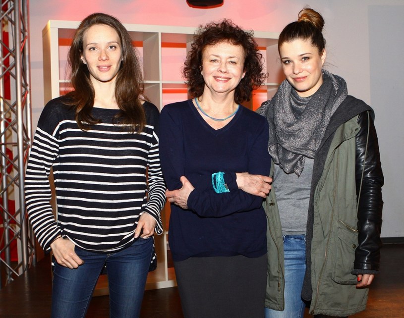 Joanna Szczepkowska z córkami: Hanną i Marią /Wojciech Moskal /East News