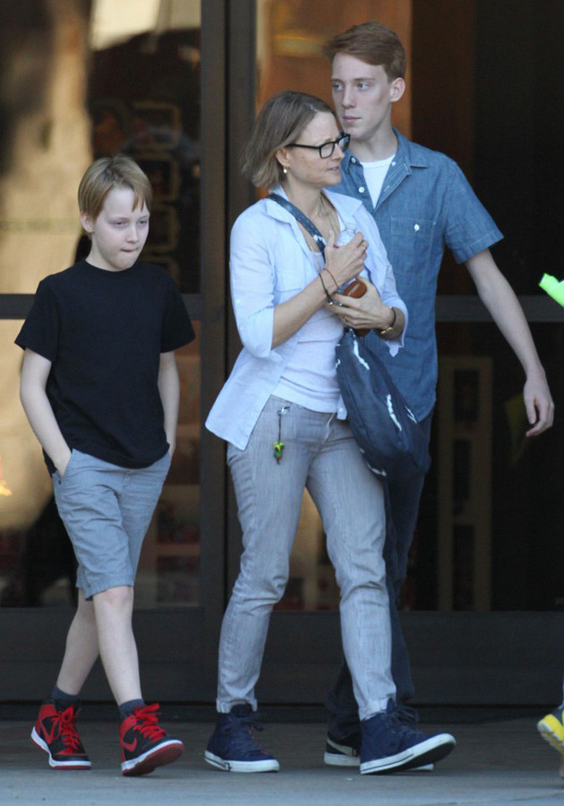 Jodie Foster z synami: Christopherem i Charlesem /East News
