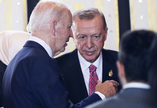 Joe Biden i Recep Tayyip Erdogan na szczycie G20 w listopadzie 2022 roku /MADE NAGI    /PAP/EPA