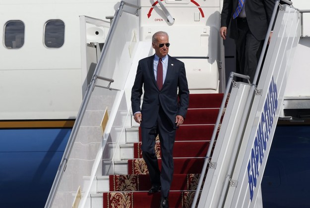 Joe Biden po przylocie na Ukrainę /YURIY MAKSIMOV /PAP/EPA