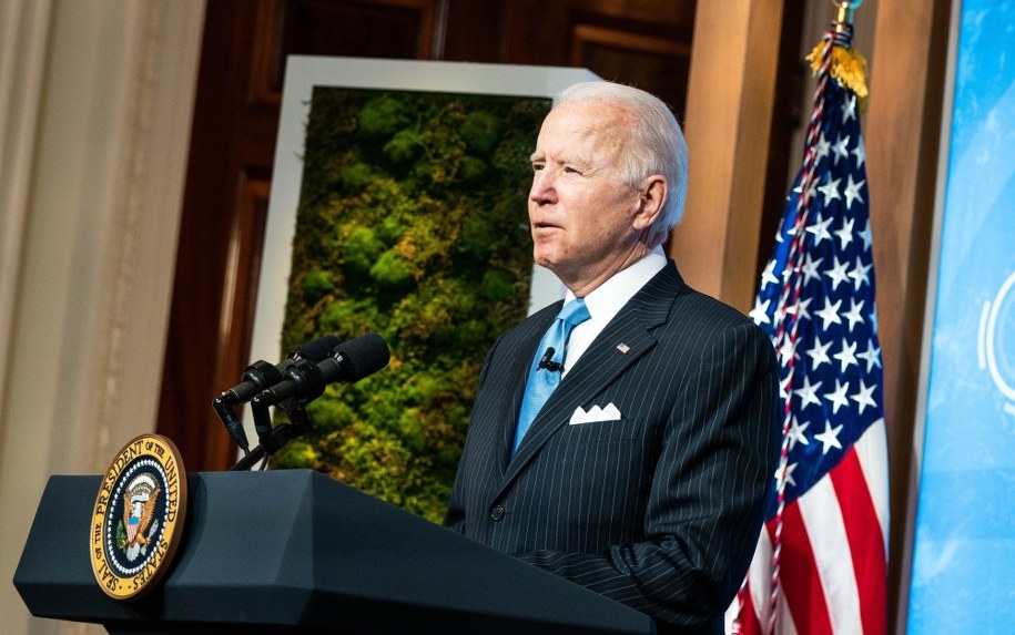 Joe Biden podczas wystąpienia w Białym Domu / 	Anna Moneymaker / POOL /PAP/EPA