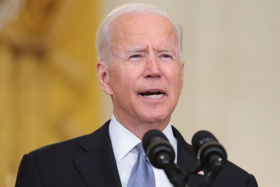 Joe Biden podczas wystąpienia ws. Afganistanu /PAP/EPA/Oliver Contreras / POOL /PAP/EPA