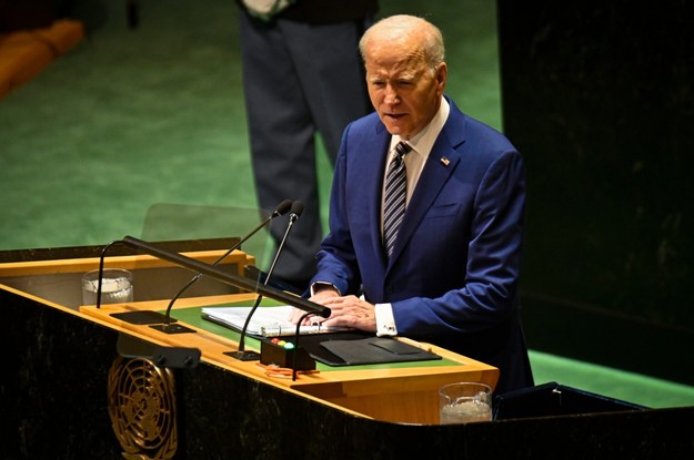 Joe Biden przemawia na 78. sesji ONZ /MIGUEL RODRIGUEZ /PAP/EPA