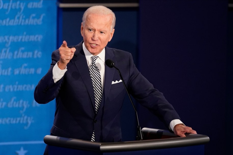 Joe Biden w trakcie debaty z Donaldem Trumpem /Morry Gash / POOL /PAP/EPA