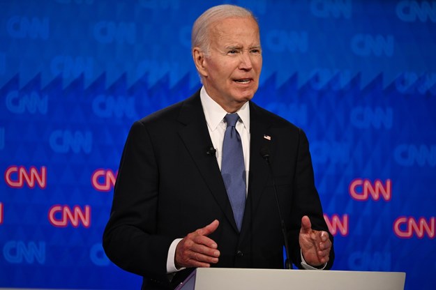 Joe Biden w trakcie debaty /WILL LANZONI / CNN PHOTOS /PAP/EPA