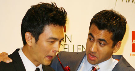 John Cho i Kal Penn. Jak widać humorki dopisują, fot. Katy Winn /Getty Images/Flash Press Media