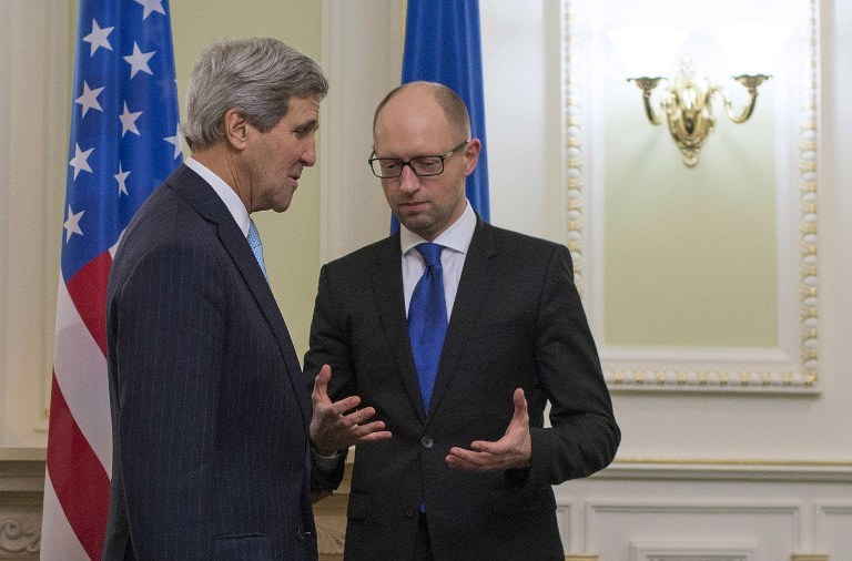 John Kerry i Arsenij Jaceniuk /AFP