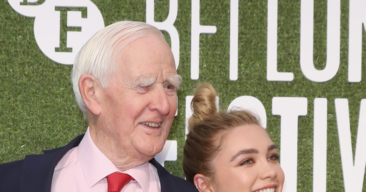 John le Carré i Florence Pugh na premierze "Małej doboszki" /Tim P. Whitby /Getty Images