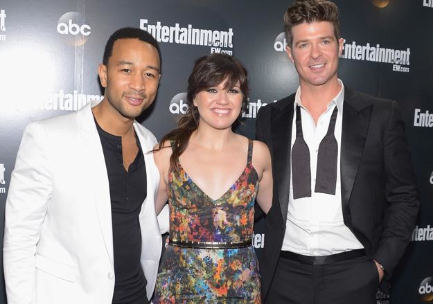 John Legend, Kelly Clarkson i Robin Thicke promują "Duets" - fot. Michael Loccisano /Getty Images/Flash Press Media