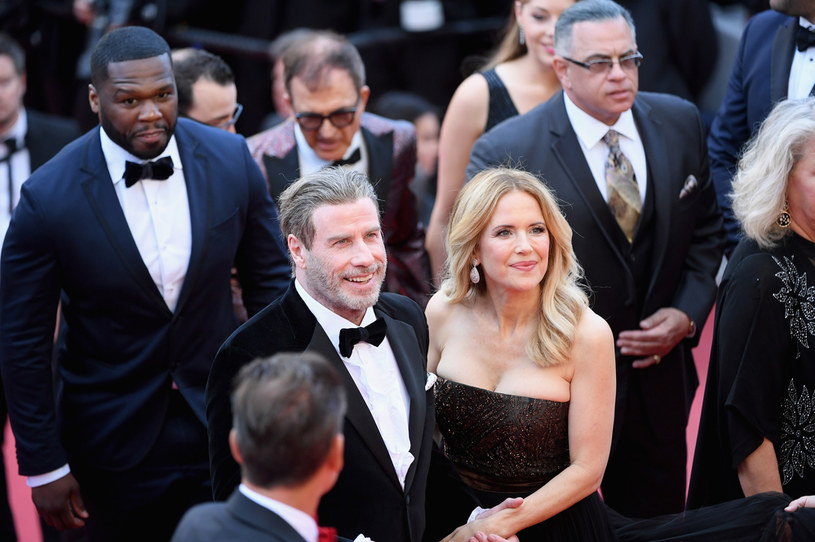 John Travolta i Kelly Preston na festiwalu w Cannes w 2018 roku /Gareth Cattermole /Getty Images