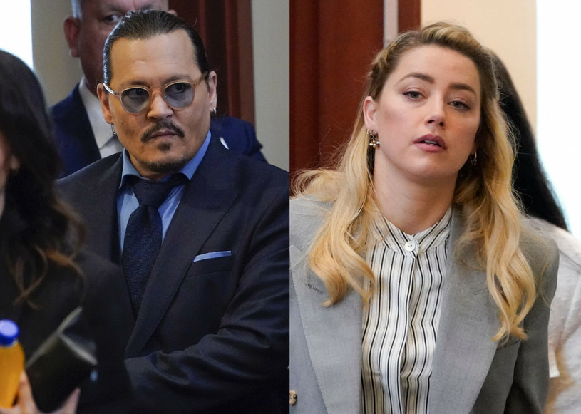 Johnny Depp i Amber Heard w sądzie /AP /East News