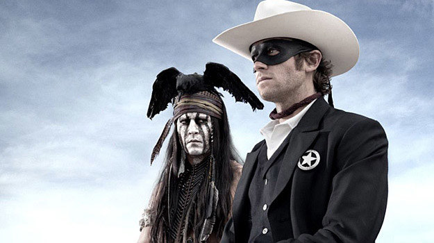 Johnny Depp i Armie Hammer wcielają się w główne role w westernie "The Lone Ranger" /materiały prasowe