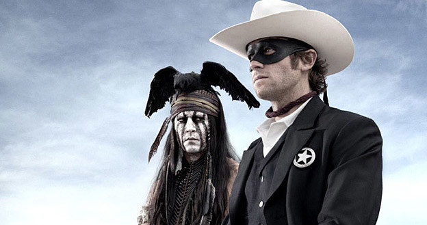 Johnny Depp i Armie Hammer wcielają się w główne role w westernie "The Lone Ranger" /materiały prasowe