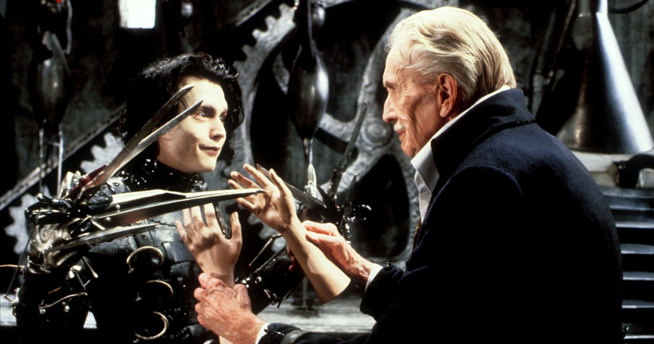 Johnny Depp i Vincent Price w filmie "Edward Nożycoręki" /Twentieth Century Fox Pictures/Collection Christophel/East News /East News