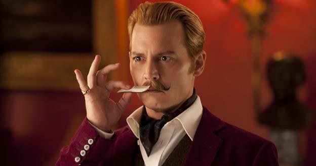 Johnny Depp w filmie "Bezwstydny Mortdecai" /materiały prasowe