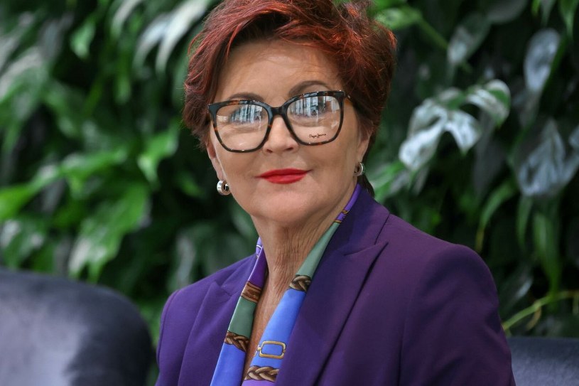 Jolanta Kwaśniewska zadała szyku. Wystarczyły spodnie i prosta bluzka