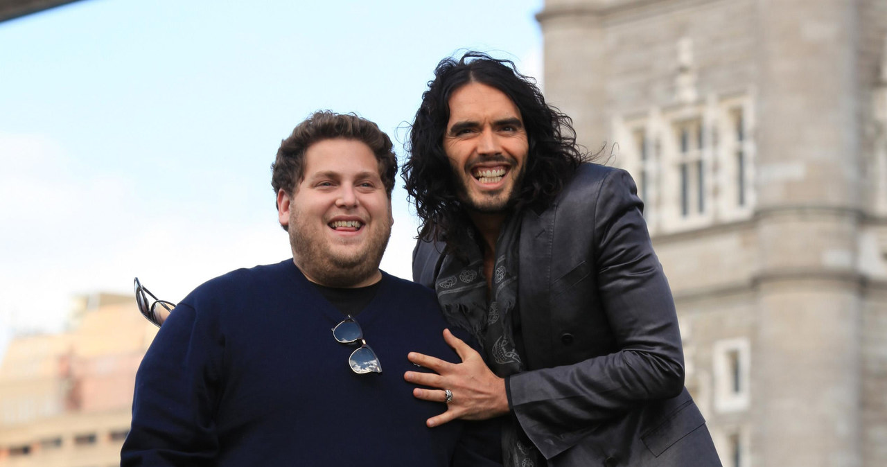 Jonah Hill i Russell Brand /Photo by Yui Mok/PA Images via Getty Images /Getty Images