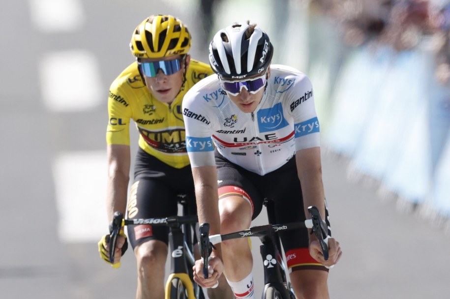 Jonas Vingegaard i Tadej Pogacar /YOAN VALAT  /PAP/EPA