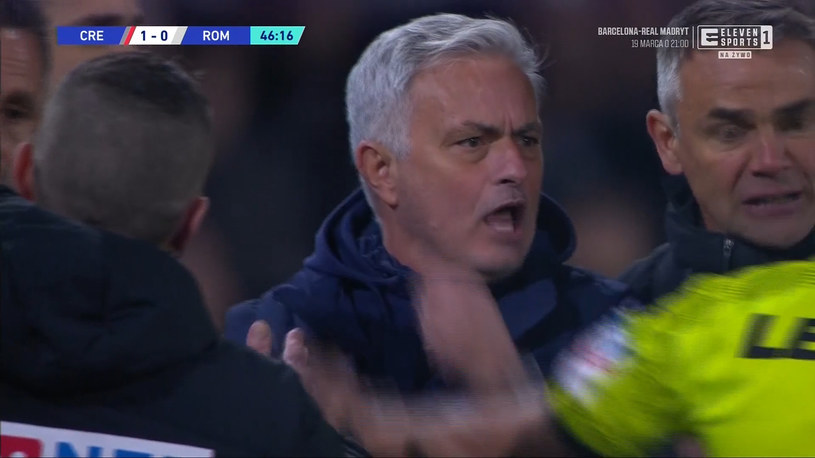 Jose Mourinho wyleciał na trybuny podczas meczu z Cremonese. WIDEO