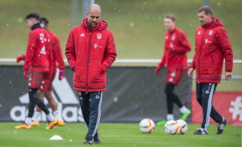 Josep Guardiola na treningu Bayernu Monachium /AFP