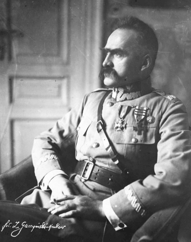 Józef Piłsudski (rok 1919, reprodukcja) /CAF /PAP