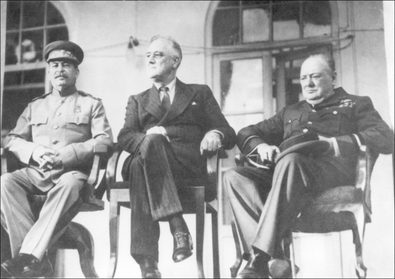 Józef Stalin, Franklin Delano Roosevelt i Winston Churchill podczas konferencji w Teheranie, 1943 /AFP