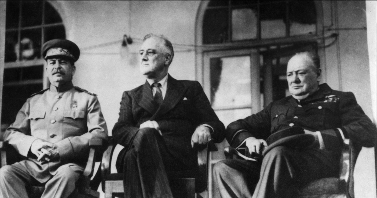 Józef Stalin, Franklin Delano Roosevelt i Winston Churchill podczas konferencji w Teheranie, 1943 /AFP