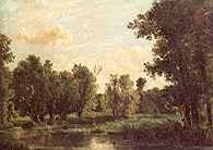 Józef Szermentowski, Jezioro w lesie (Zakole rzeki), ok. 1860-70 /Encyklopedia Internautica
