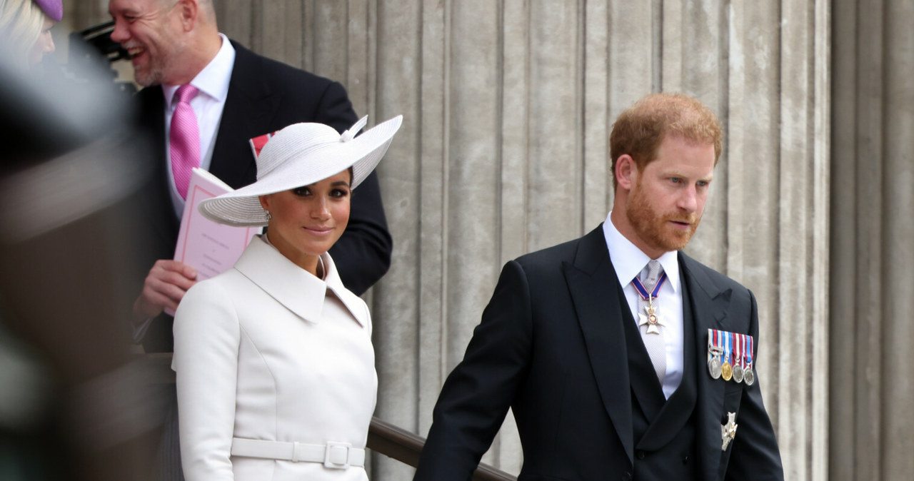 Jubileusz królowej Elżbiety - msza dziękczynna, książę Harry i Meghan Markle /Rex Features/EAST NEWS /East News