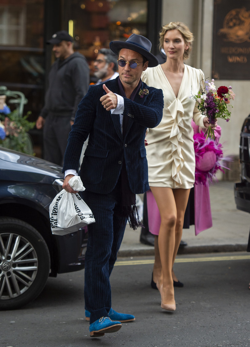 Jude Law i Phillipa Coan w dniu ślubu /Agencja FORUM