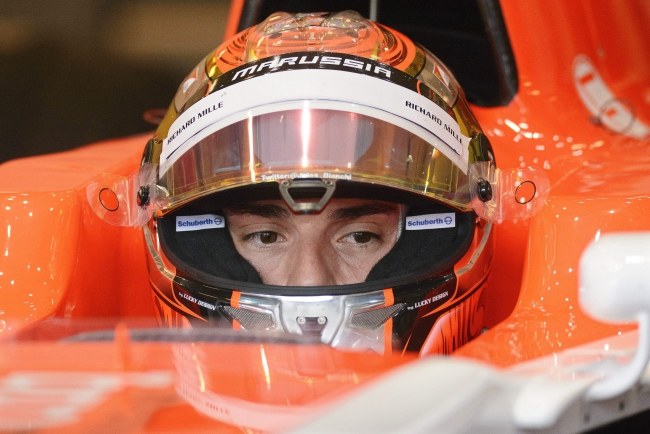 Jules Bianchi w bolidzie /PAP/EPA/ZSOLT DEBRECENI /PAP/EPA