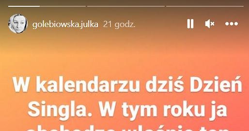 Julia Gołębiowska ze "Ślubu od pierwszego wejrzenia" pisze o rozstaniu /@golebiowska.julka /Instagram