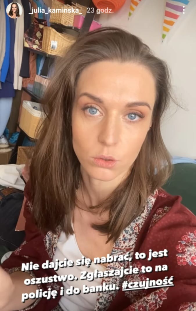 Julia Kamińska ostrzega przed złodziejami https://www.instagram.com/_julia_kaminska_/ /Instagram