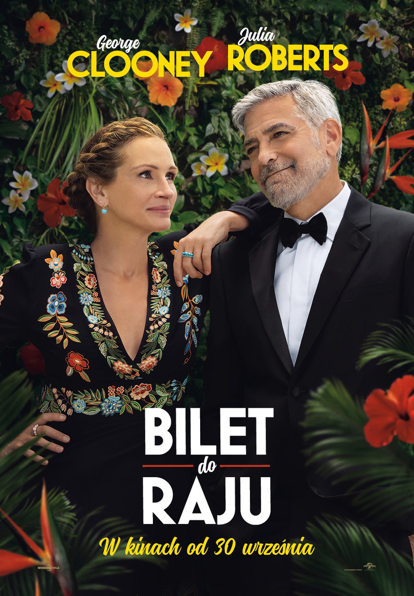 Julia Roberts i George Clooney na plakacie "Biletu do raju" /UIP /materiały prasowe