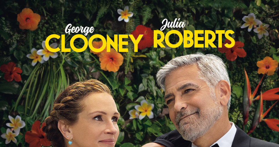 Julia Roberts i George Clooney na plakacie "Biletu do raju" /UIP /materiały prasowe