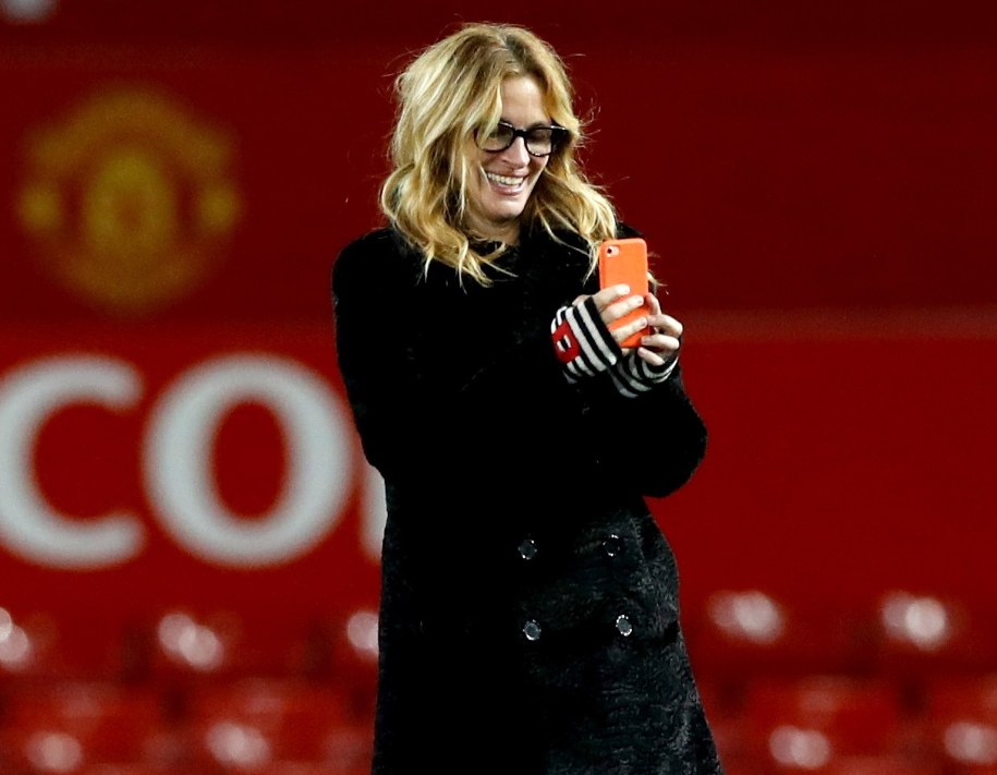 Julia Roberts na stadionie Manchesteru United w 2016 roku /	Martin Rickett /PAP/PA