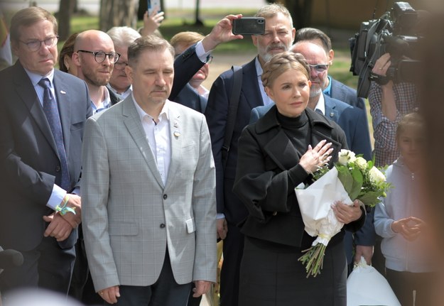 Julia Tymoszenko i Piotr Duda w Spale /Grzegorz Michałowski /PAP