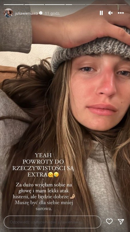 Julia Wieniawa o powrocie do rzeczywistości po wakacjach /www.instagram.com/juliawieniaw /Instagram