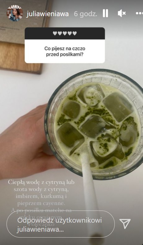 Julia Wieniawa opowiada o swoich nawykach żywieniowych /Instagram