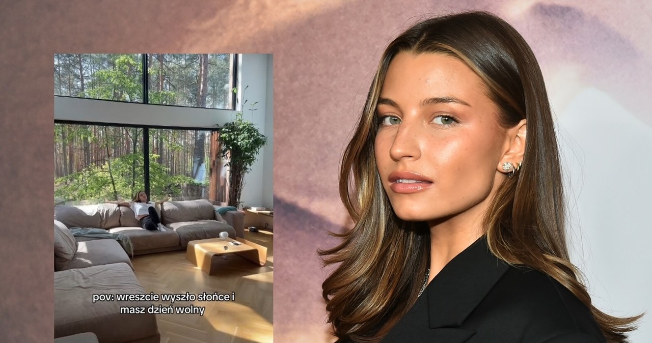 Julia Wieniawa pochwaliła się w sieci nowym domem w lesie /https://www.tiktok.com/@juliawieniawa, Artur Zawadzki /Reporter
